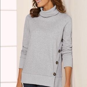 Soft Surroundings Gray Turtleneck Sweater